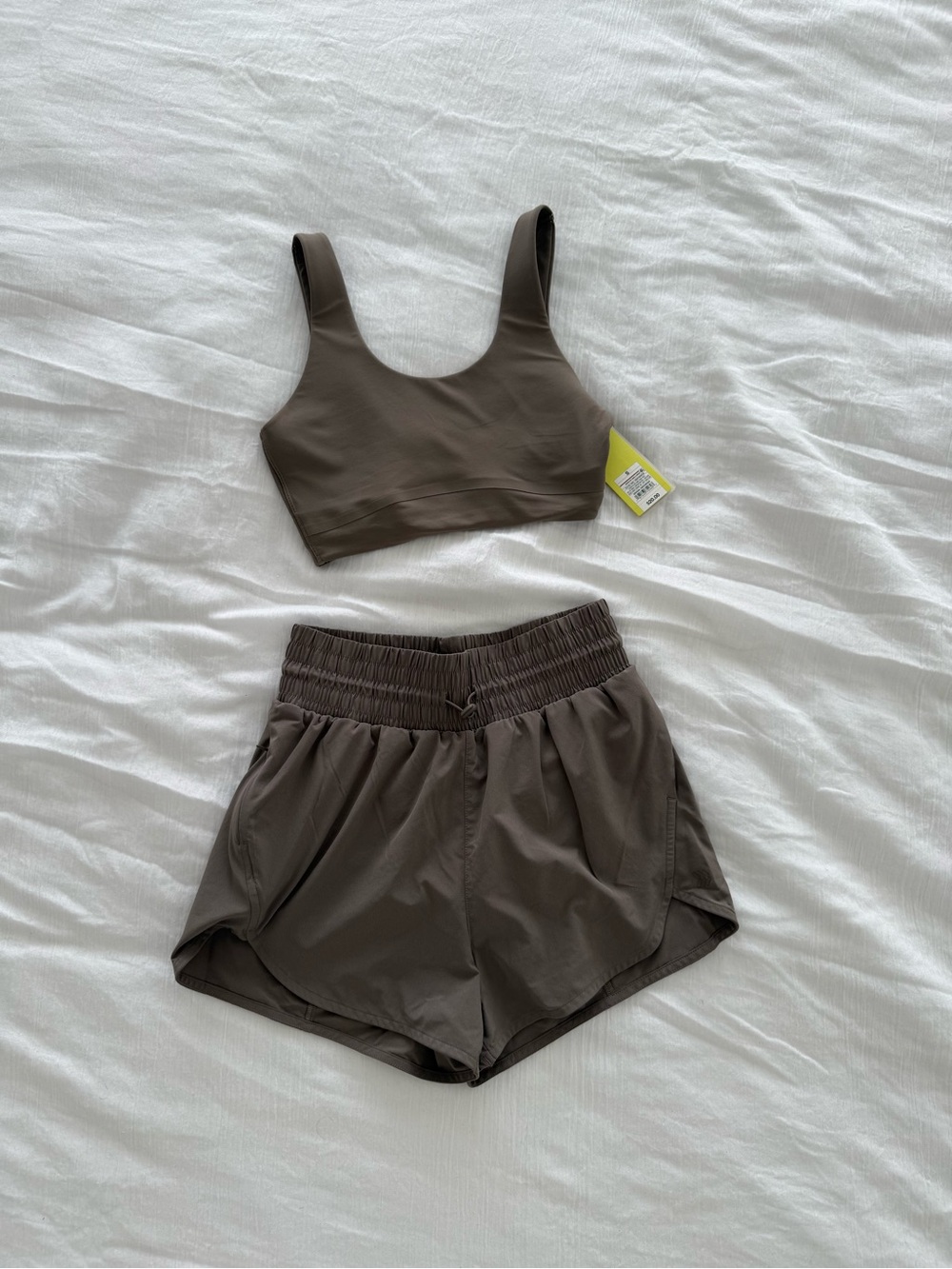 Target All in Motion Taupe Set - S top and XS shorts